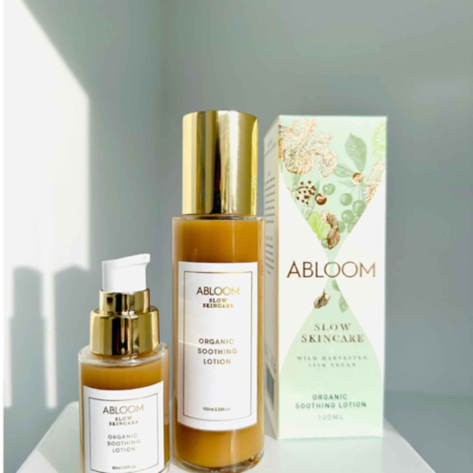 Abloom Organic Skincare | Soothing Lotion 30 en 100 ml glazen fles| INDISHA