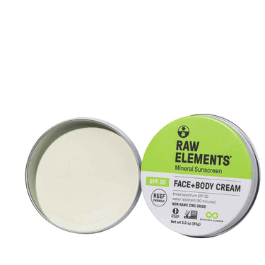 Raw Elements | Natuurlijke Zonnebrandcreme  Face + Body blik SPF30 | THE GODDESS