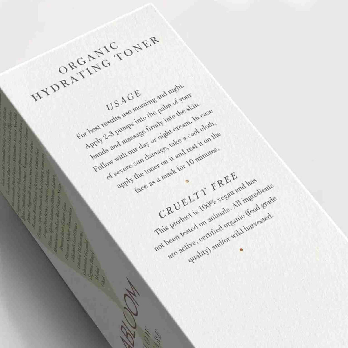 Abloom Organic Skincare | Hydrating Toner Gebruik