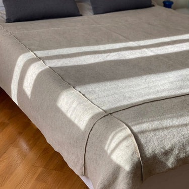 DEVO HOME cloud grey plaid hennep / wol 220 x 240
