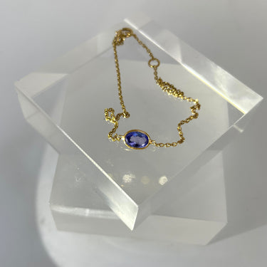BEAUTIFUL PEOPLE / 14 k armband met aquamarijn